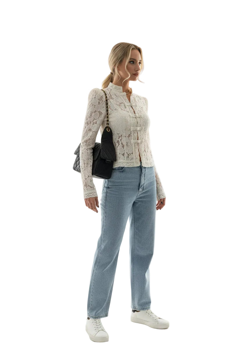 KVLOR™ Chiffon Ruffle Blouse
