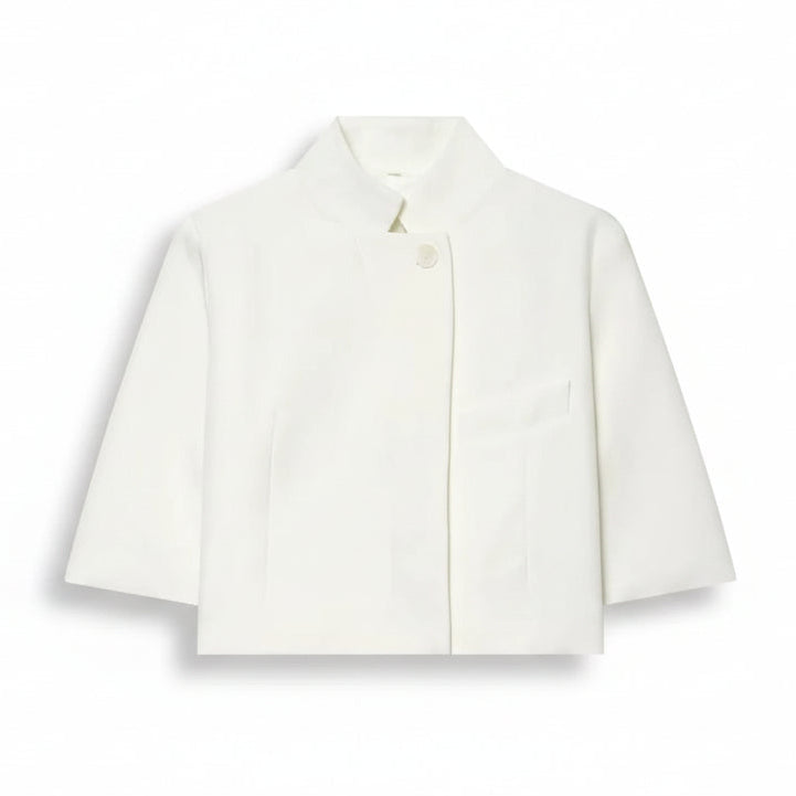 KVLOR™ Short-Sleeve Stand-Collar Blazer
