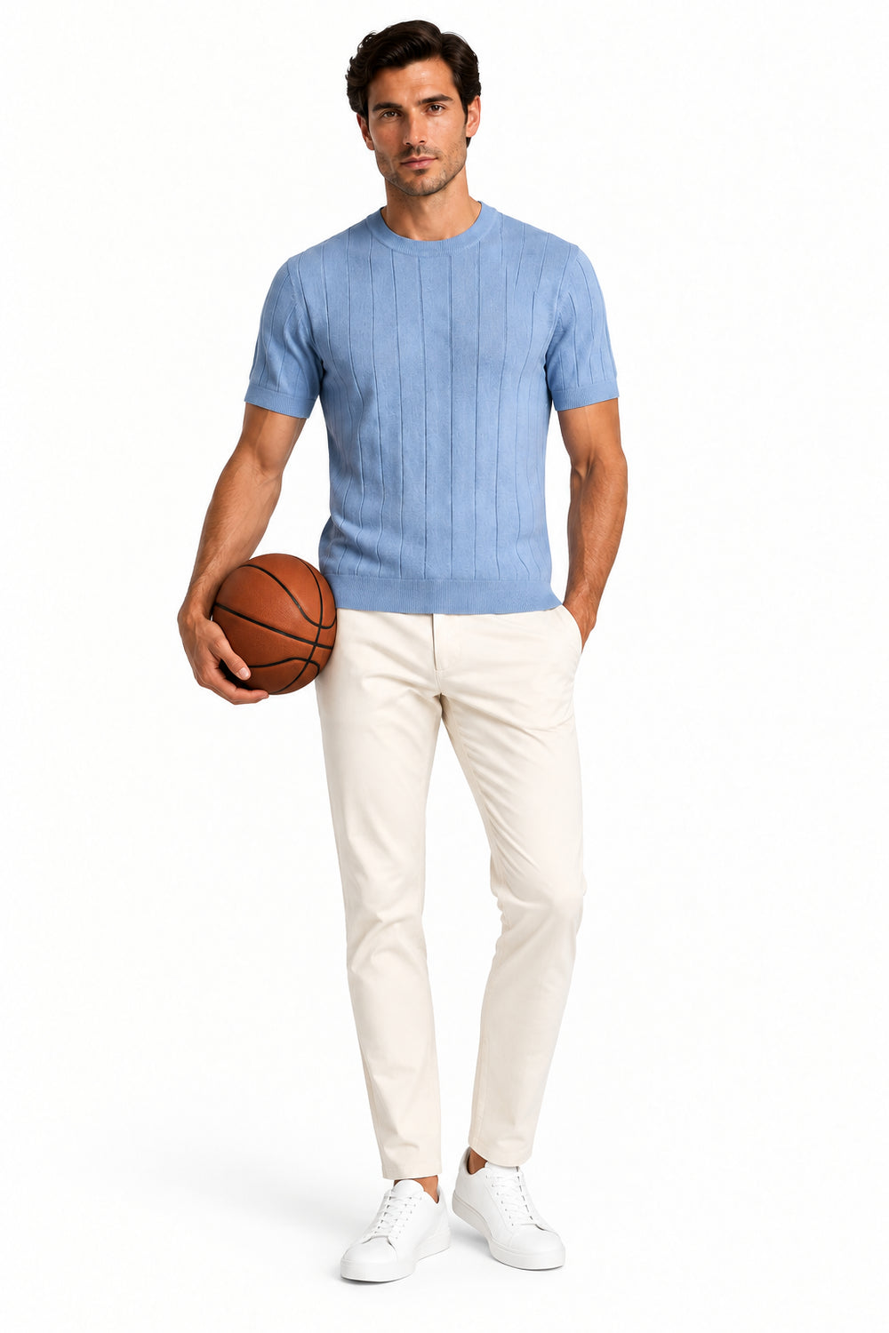 KVLOR™ Striped Cotton T-Shirt