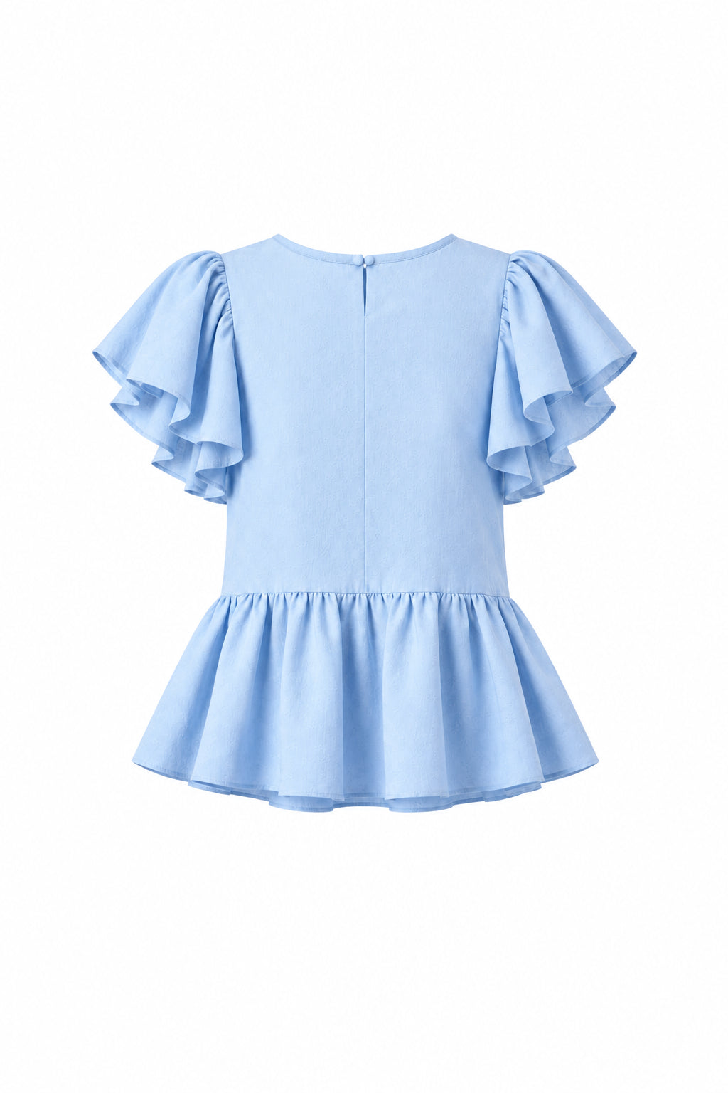 KVLOR™ Chiffon Split-Neck Puff Sleeve Blouse