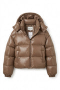 KVLOR™ Glossy Cropped Puffer Jacket