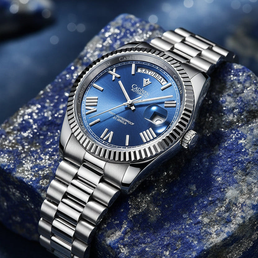 KVLOR™ Cadisen Meteorite Dial Automatic Watch