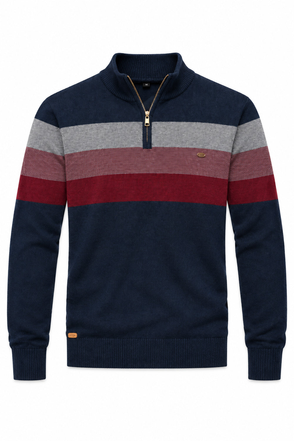 KVLOR™ Patchwork Mock-Neck Sweater