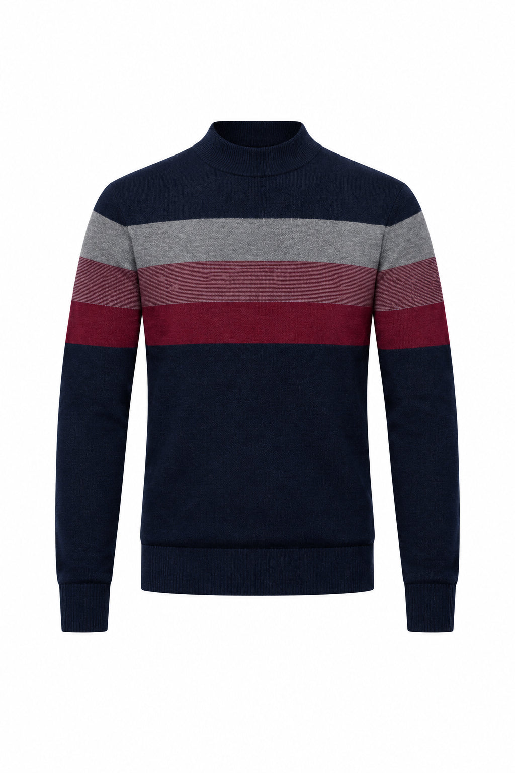 KVLOR™ Patchwork Mock-Neck Sweater