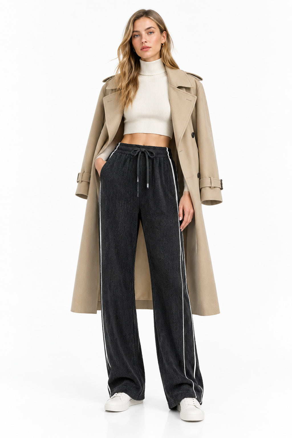 KVLOR™ Chenille Wide-Leg Trousers