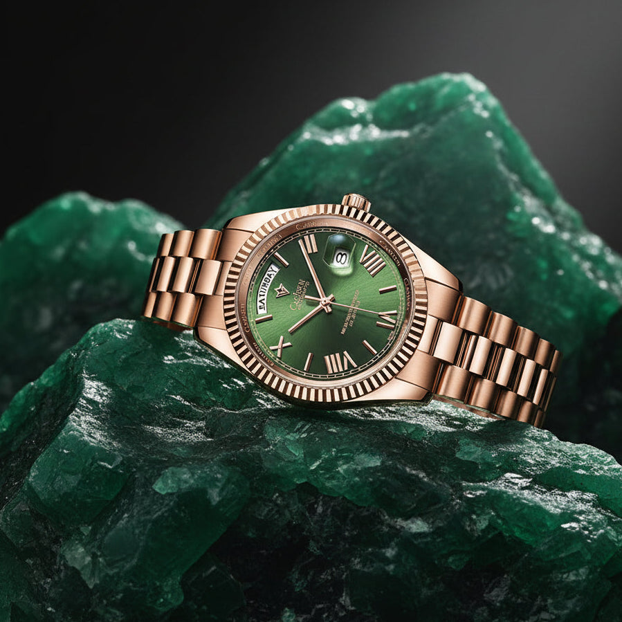 KVLOR™ Cadisen Meteorite Dial Automatic Watch