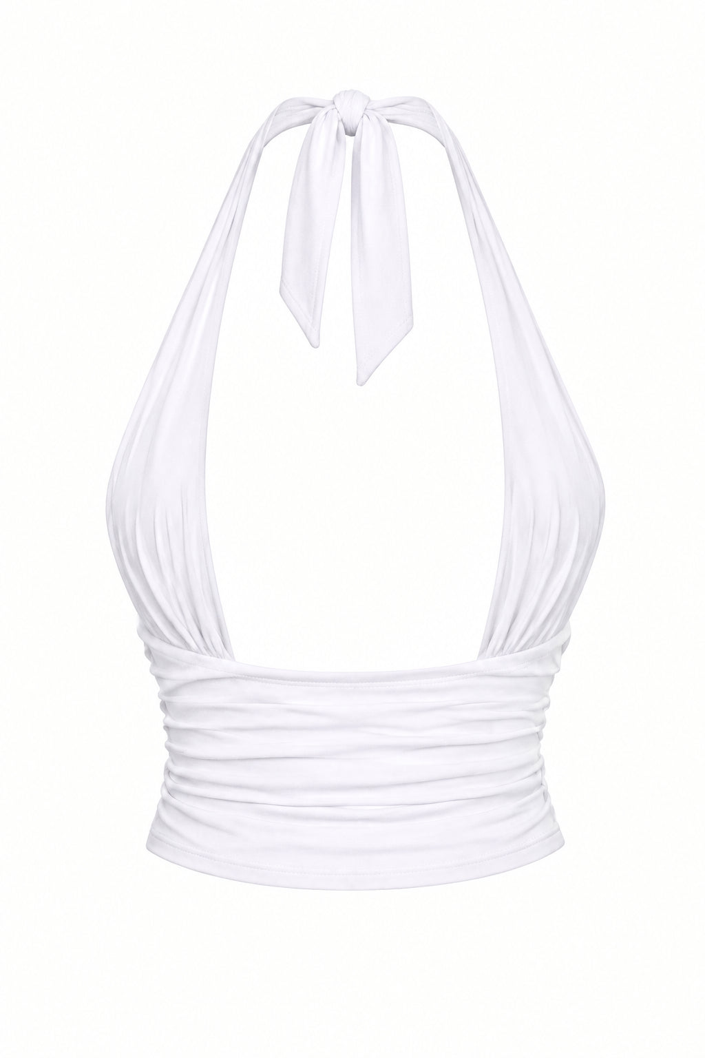 KVLOR™ Ruched Halter Backless Top