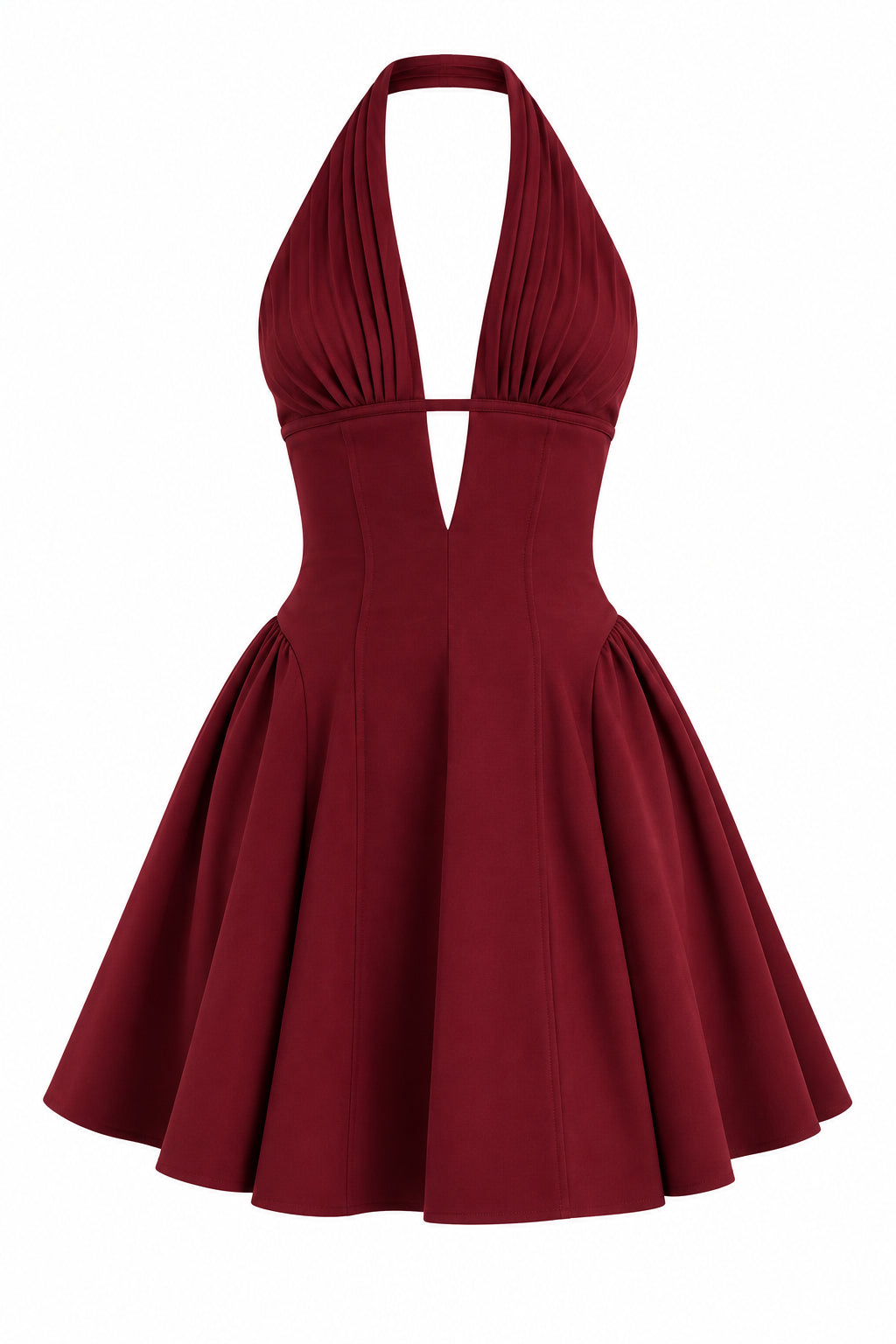 KVLOR™ Polka Dot Halter Mini Dress