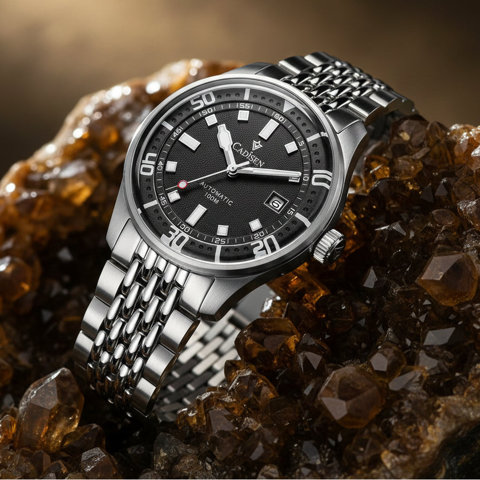 KVLOR™ Cadisen Silver Automatic Watch