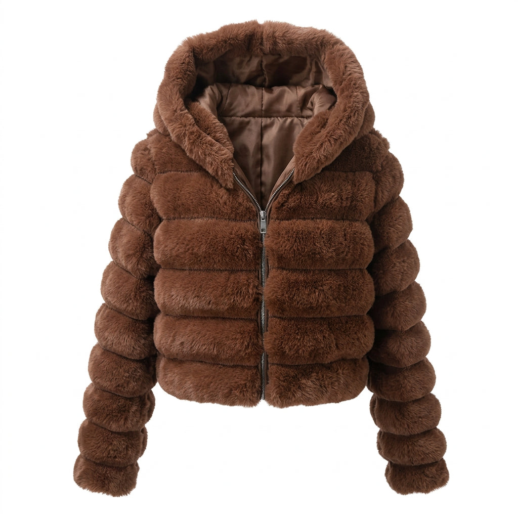 KVLOR™ Soft Faux Fur Short Coat
