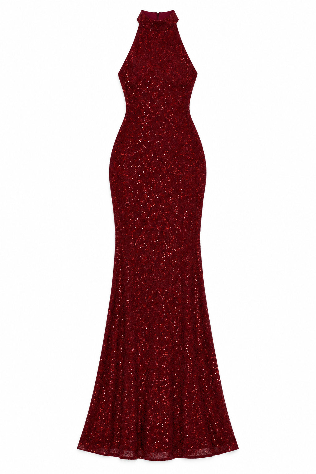 KVLOR™ Sequin Red Maxi Dress
