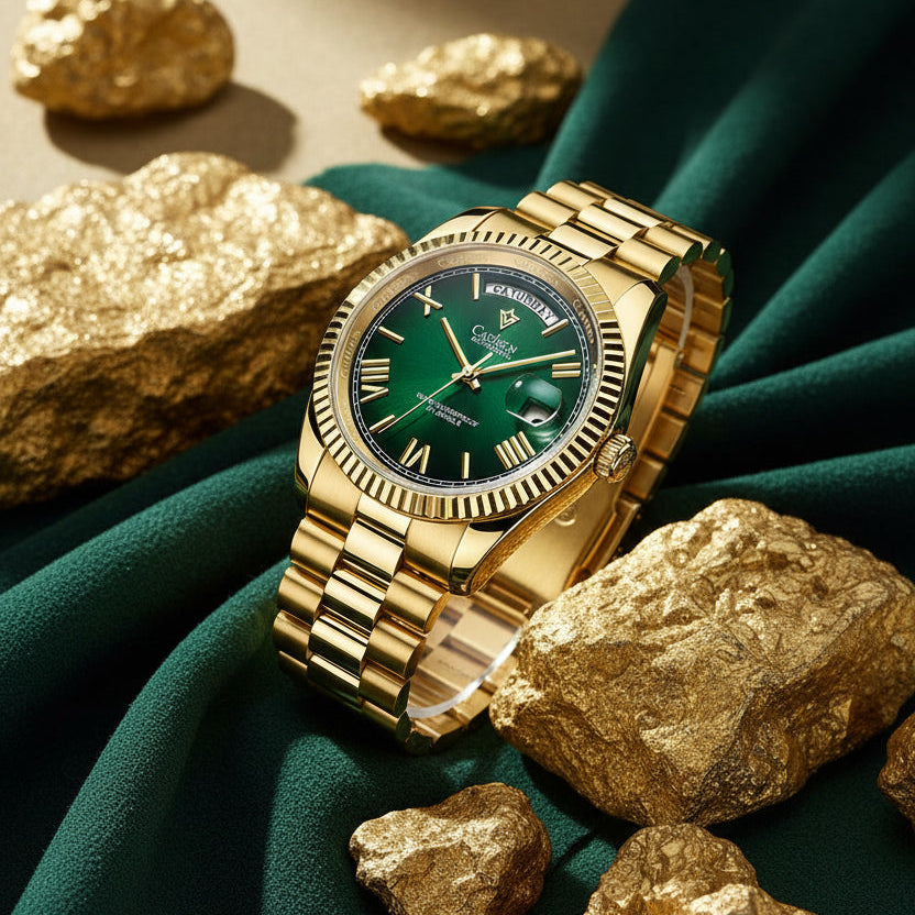 KVLOR™ Cadisen Meteorite Dial Automatic Watch