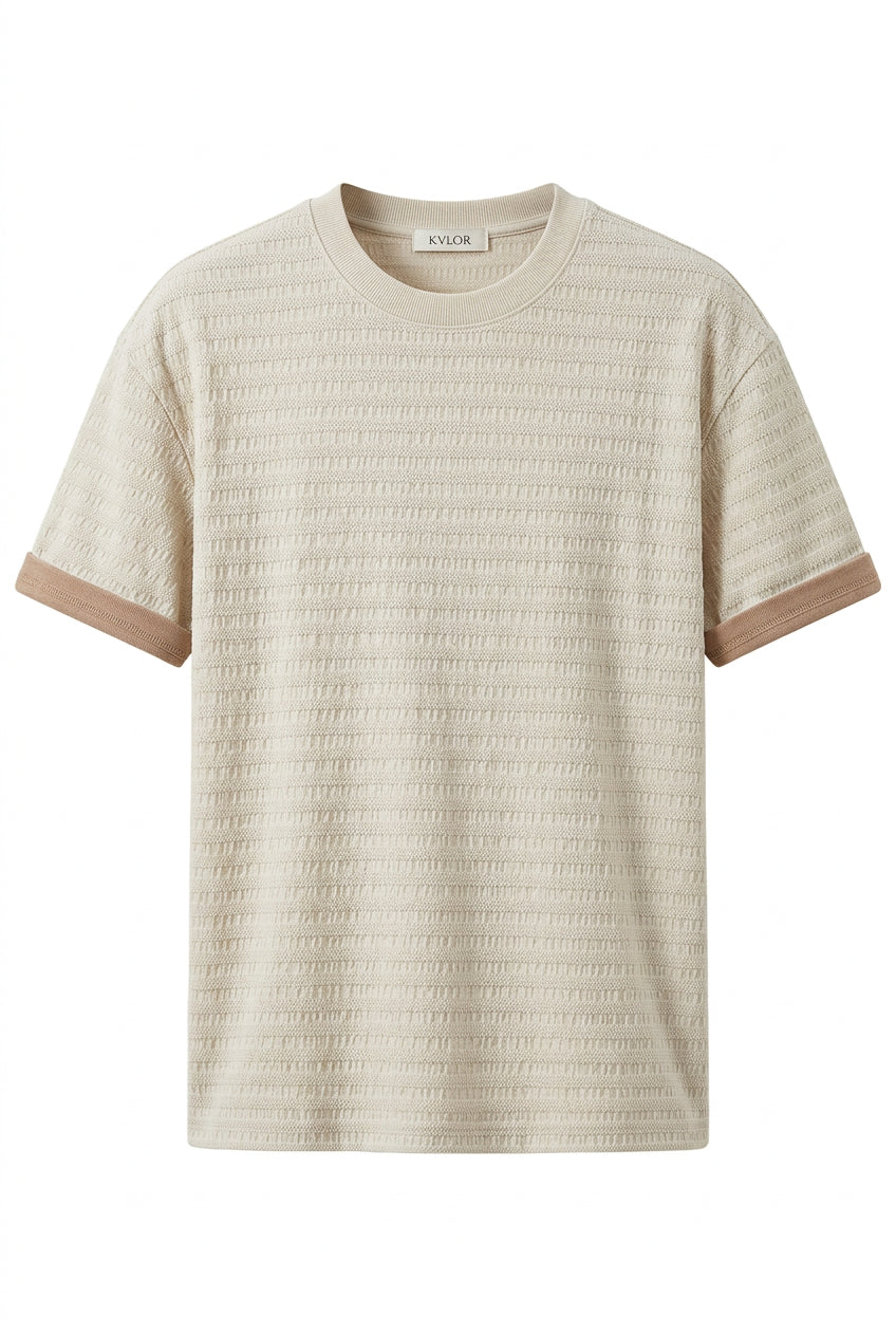 KVLOR™ Textured Crew-Neck T-Shirt