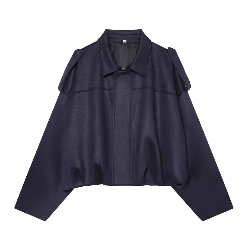 KVLOR™ Oversized Faux Suede Bomber Jacket
