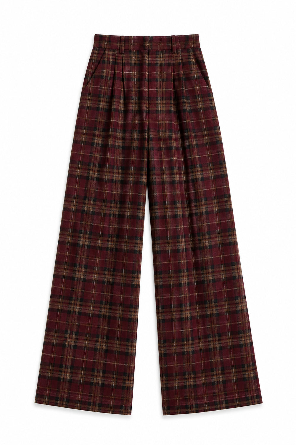 KVLOR™ Pleated Wide-Leg Trousers