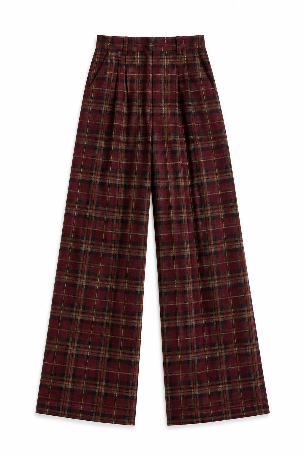 KVLOR™ Pleated Wide-Leg Trousers