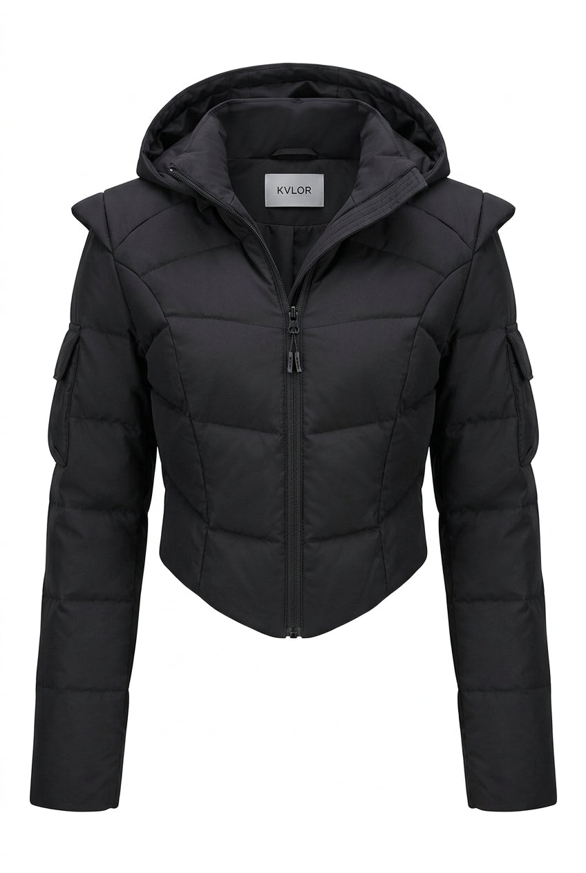 KVLOR™ Sporty Cropped Puffer Jacket