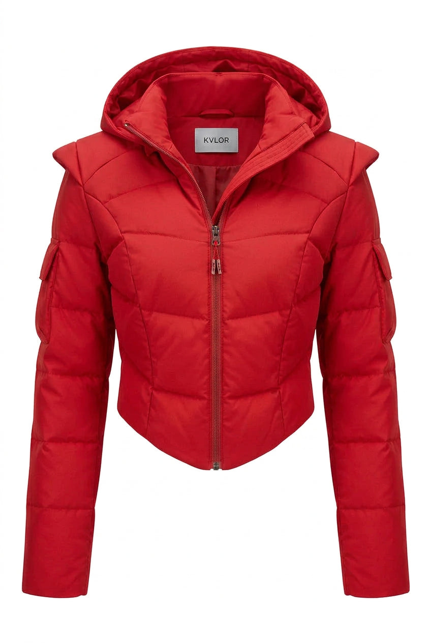KVLOR™ Sporty Cropped Puffer Jacket