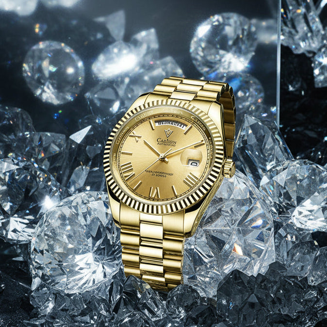 KVLOR™ Cadisen Meteorite Dial Automatic Watch