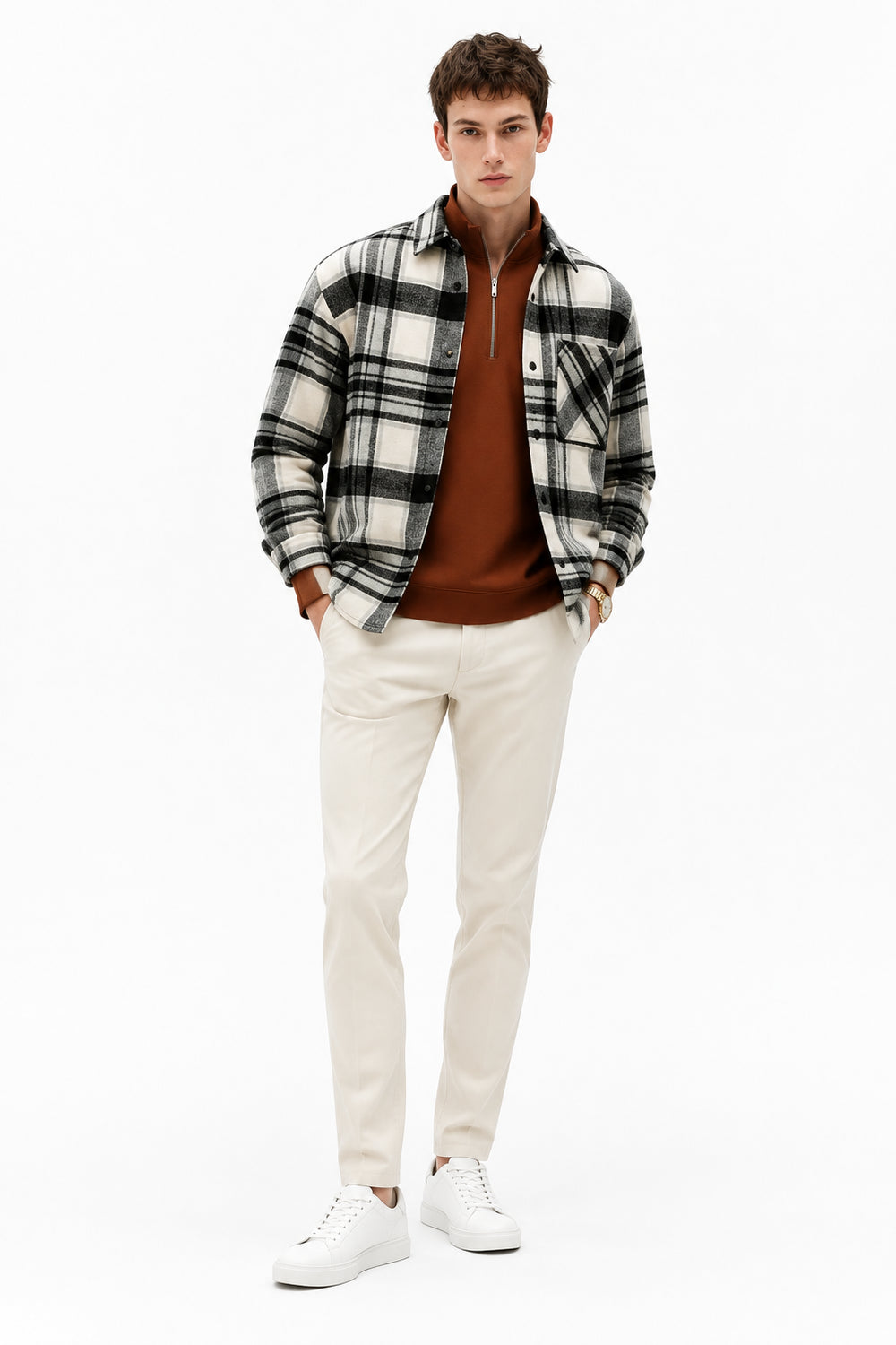 KVLOR™ Vintage Colour-Block Shirt
