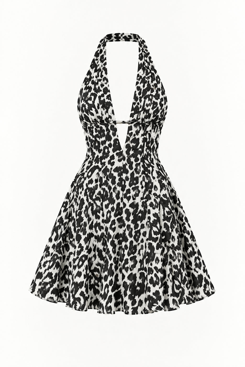 KVLOR™ Polka Dot Halter Mini Dress