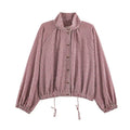 KVLOR™ Vintage Gingham Button-Up Jacket