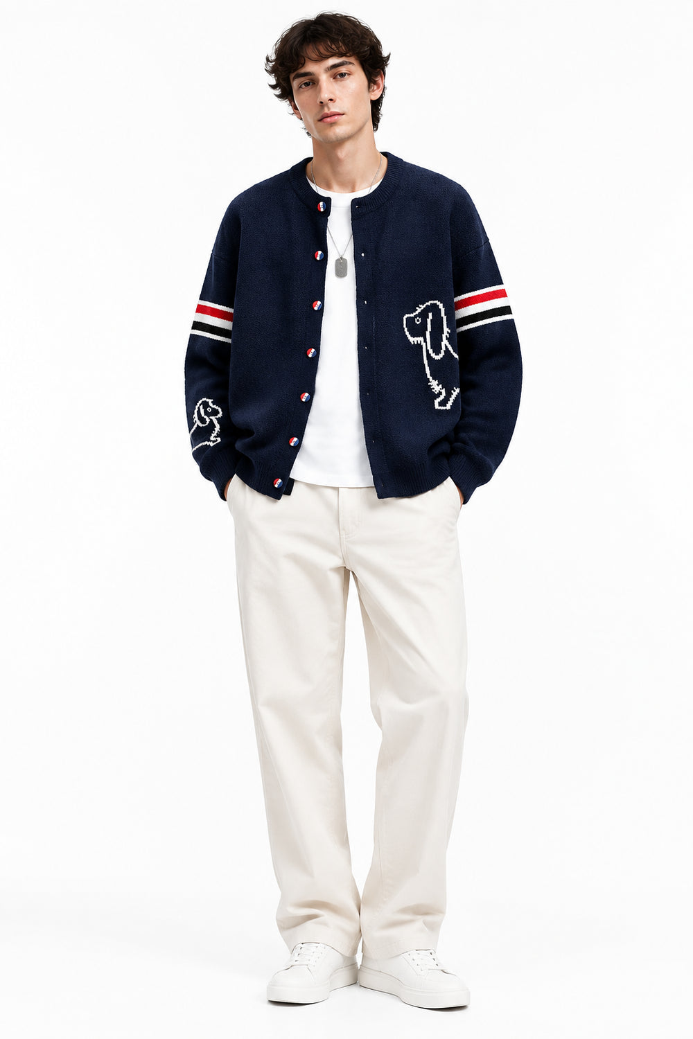 KVLOR™ Striped Knit Cardigan