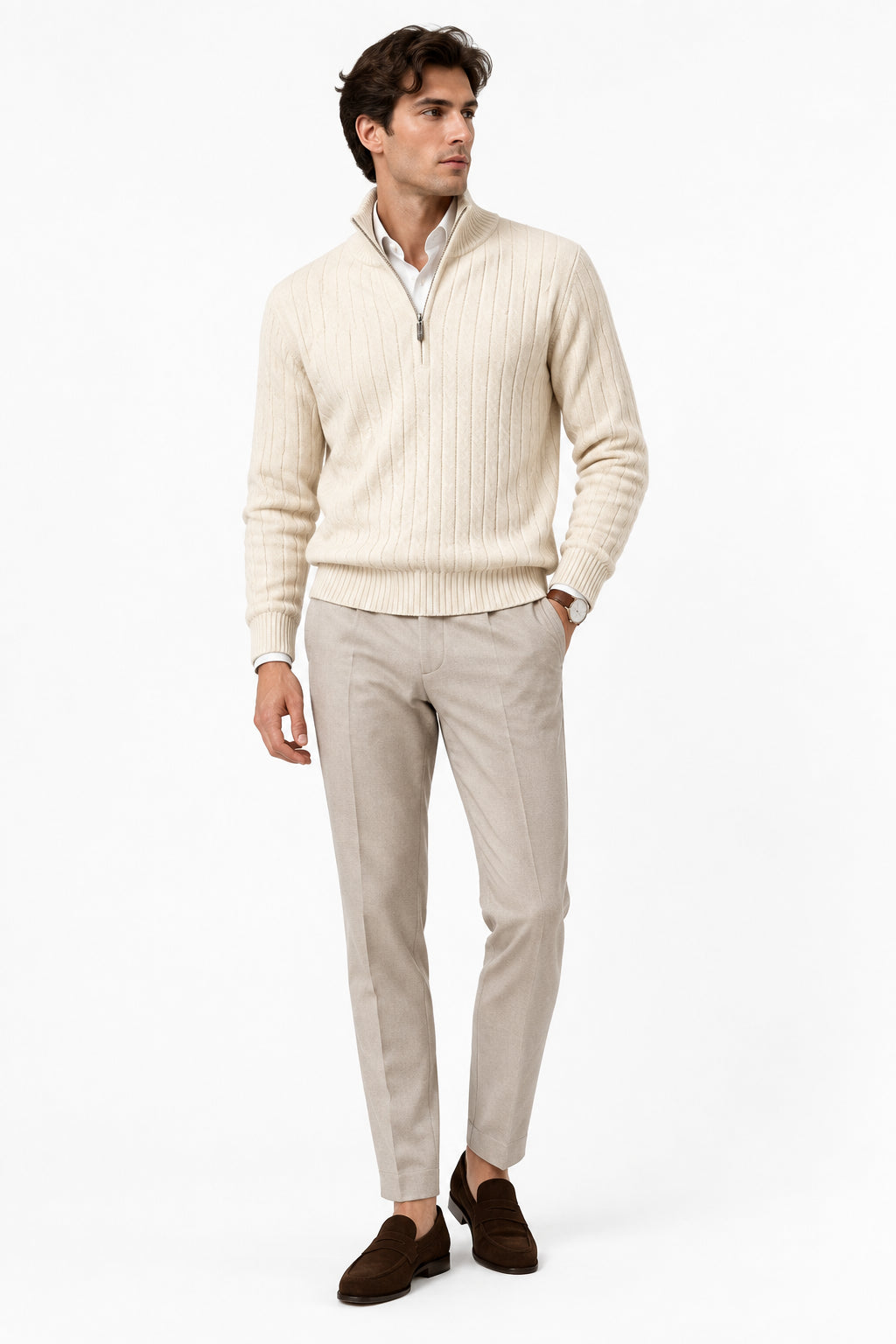 KVLOR™ Merino Wool Zip Cardigan