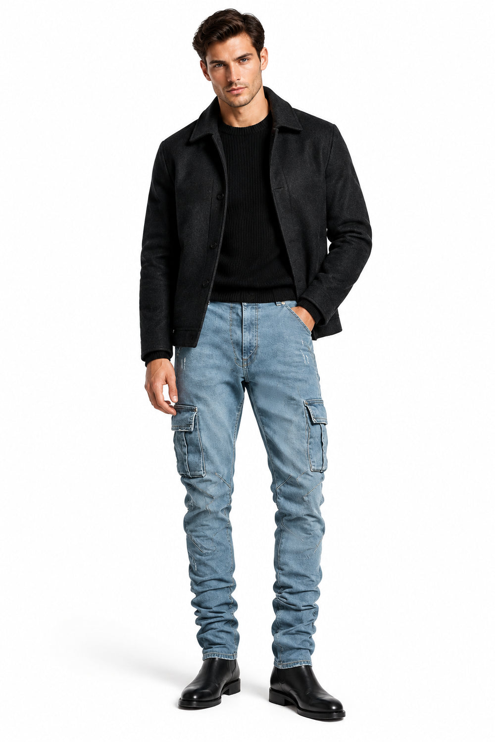 KVLOR™ Cargo Denim Jeans