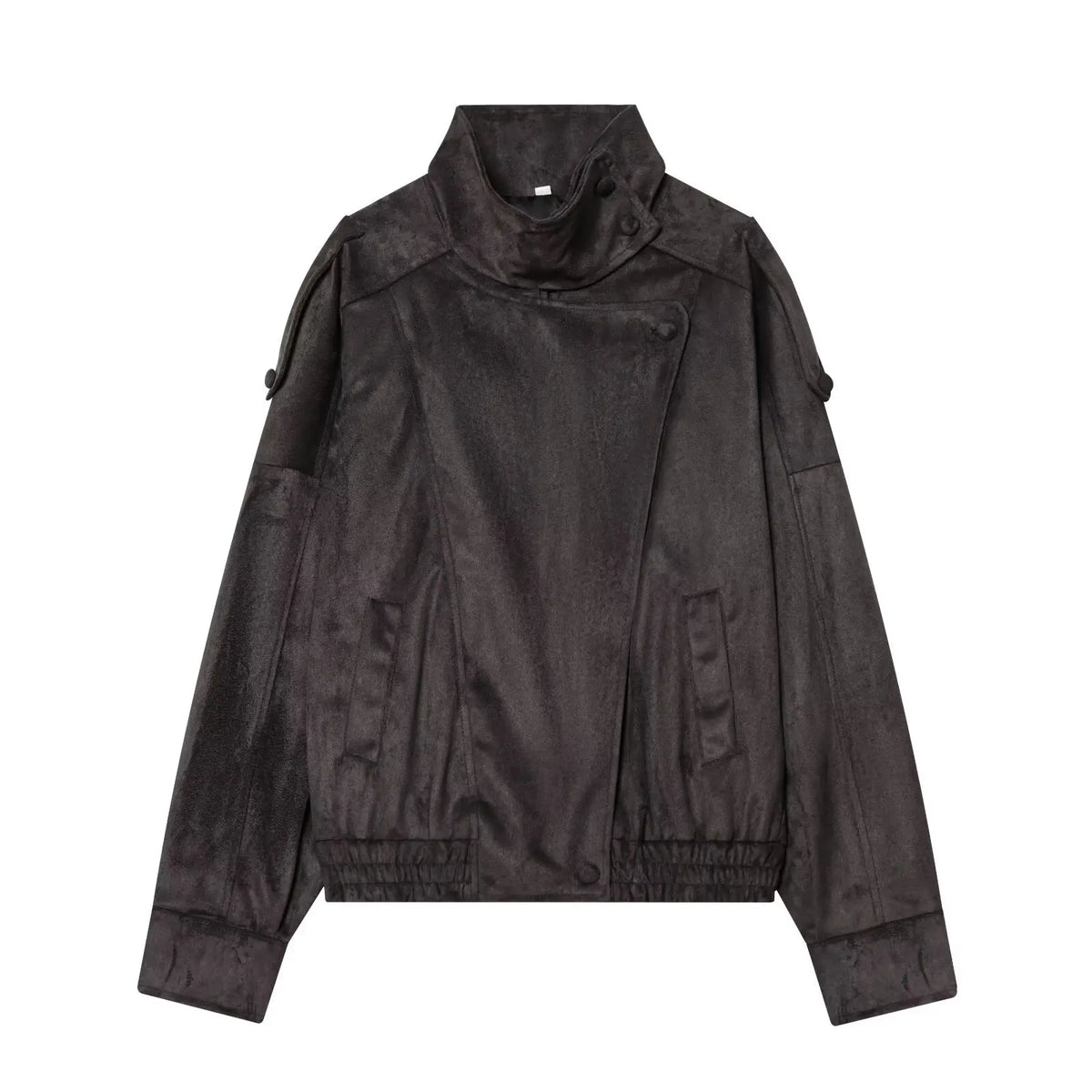 KVLOR™ Faux Leather Moto Jacket
