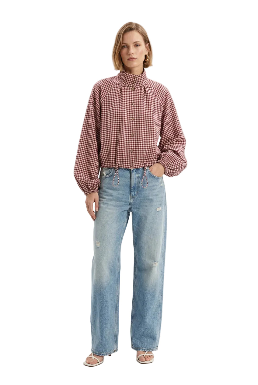 KVLOR™ Vintage Gingham Button-Up Jacket