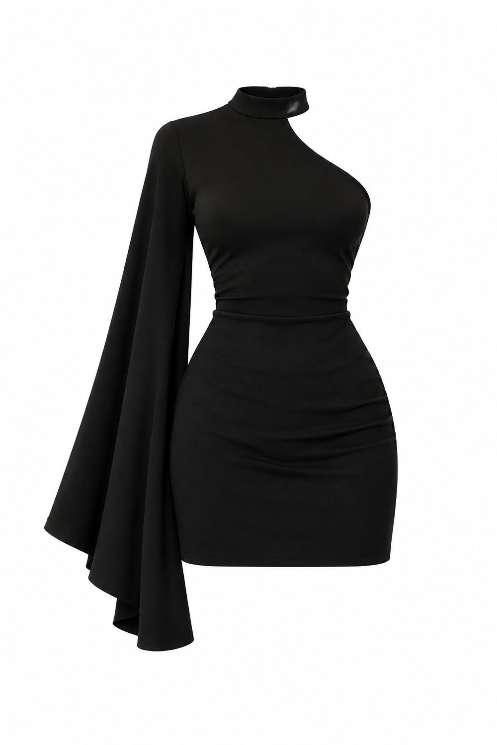 KVLOR™ One-Shoulder Asymmetric Mini Dress
