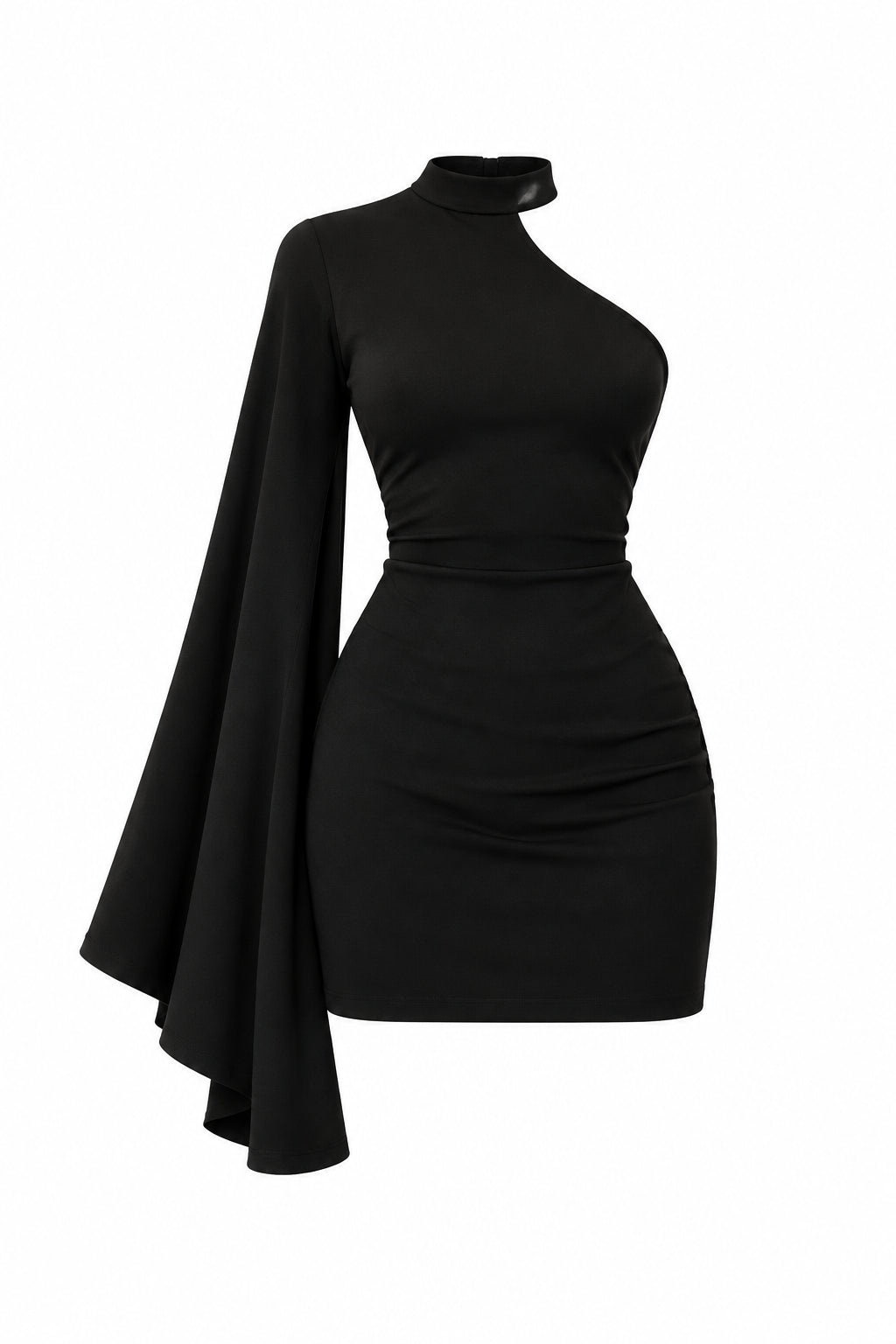 KVLOR™ One-Shoulder Asymmetric Mini Dress
