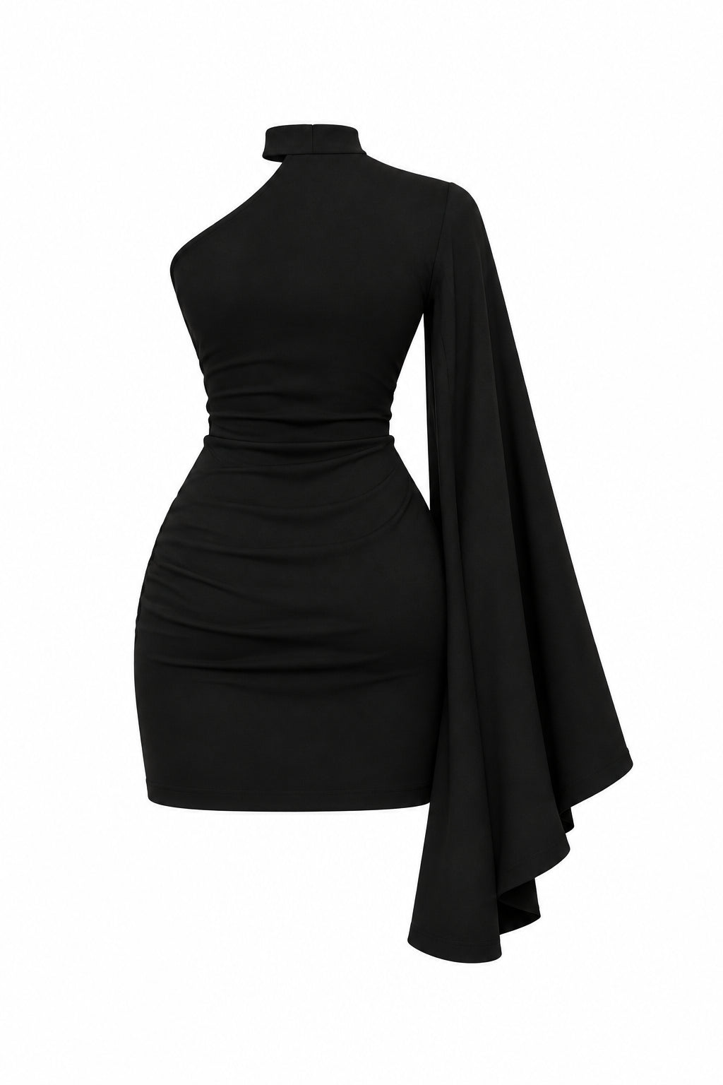 KVLOR™ One-Shoulder Asymmetric Mini Dress