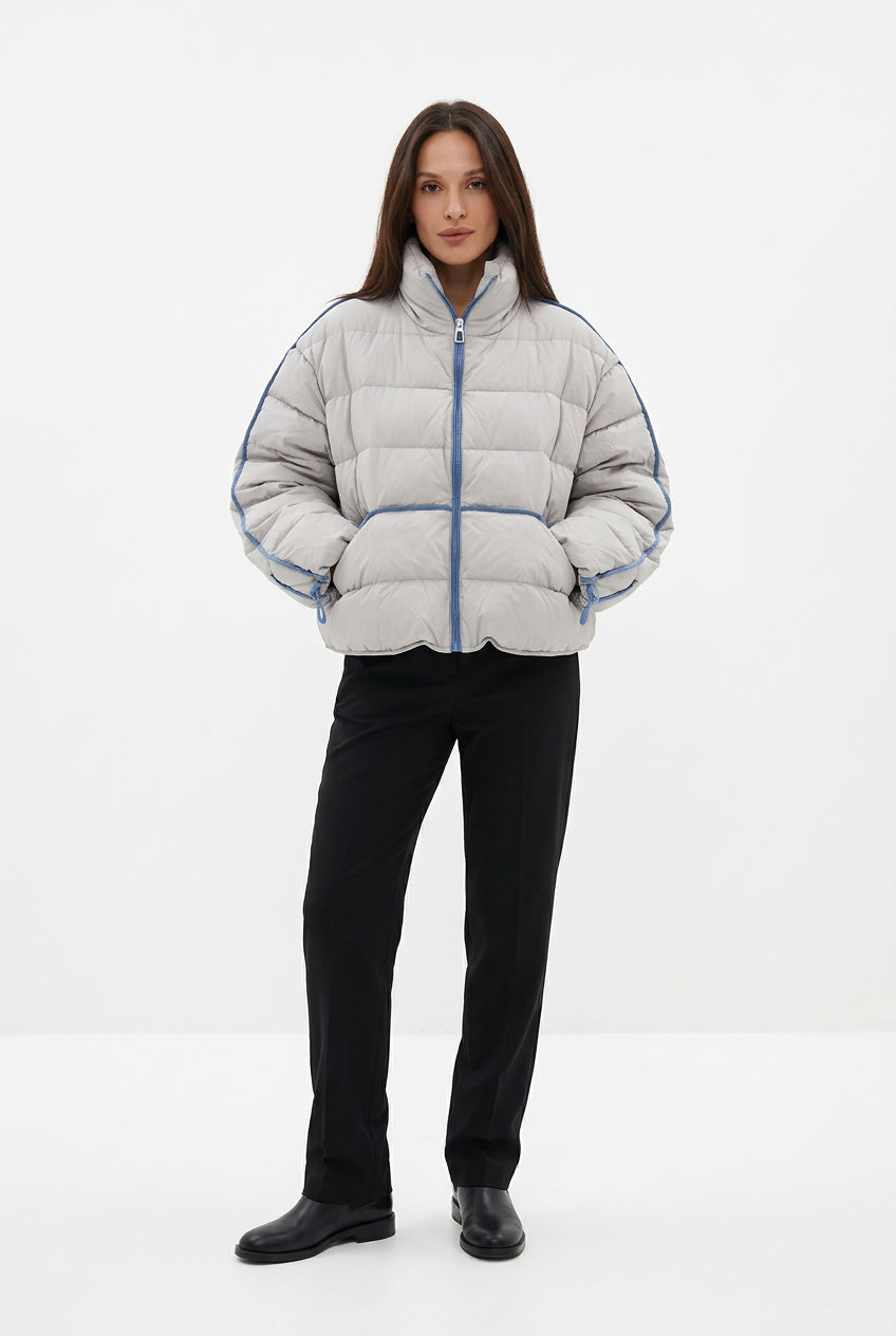 KVLOR™ Contrast-Detail Zip-Up Jacket