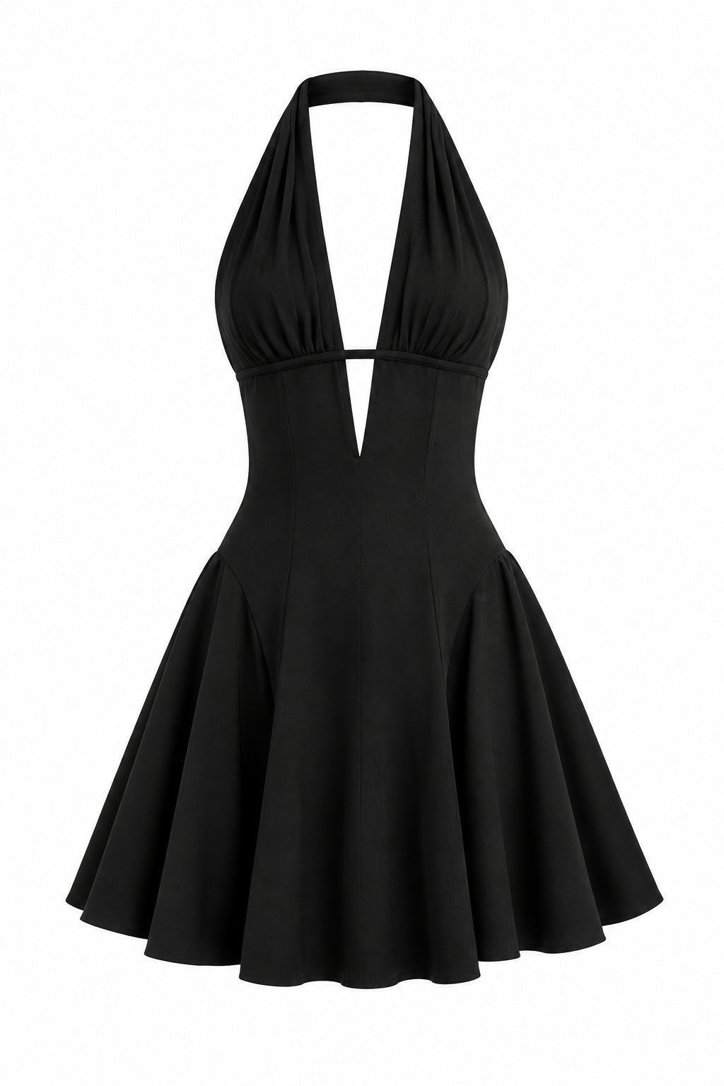 KVLOR™ Polka Dot Halter Mini Dress