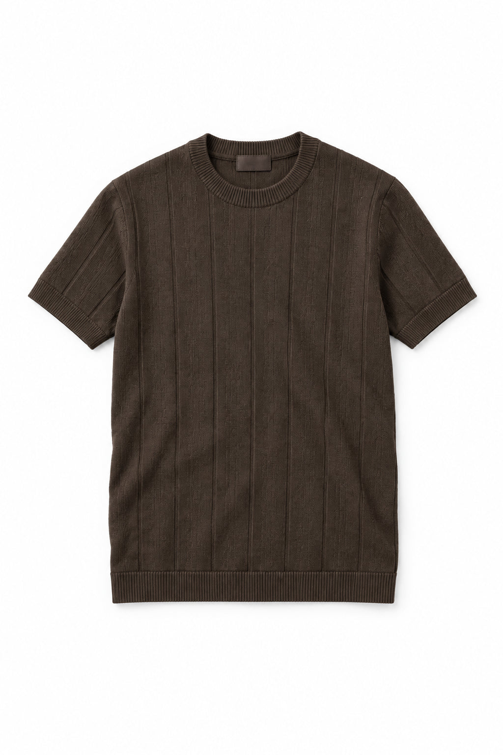 KVLOR™ Fine-Knit V-Neck T-Shirt
